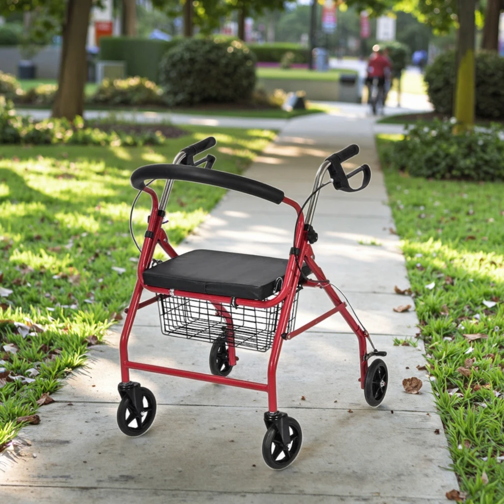 Steel Frame Foldable Rolling Cart With Seat Multifunctional Walking Helper For Seniors Daily Use
Steel Frame Foldable Rolling Cart With Seat Multifunctional Walking Helper For Seniors Daily Use