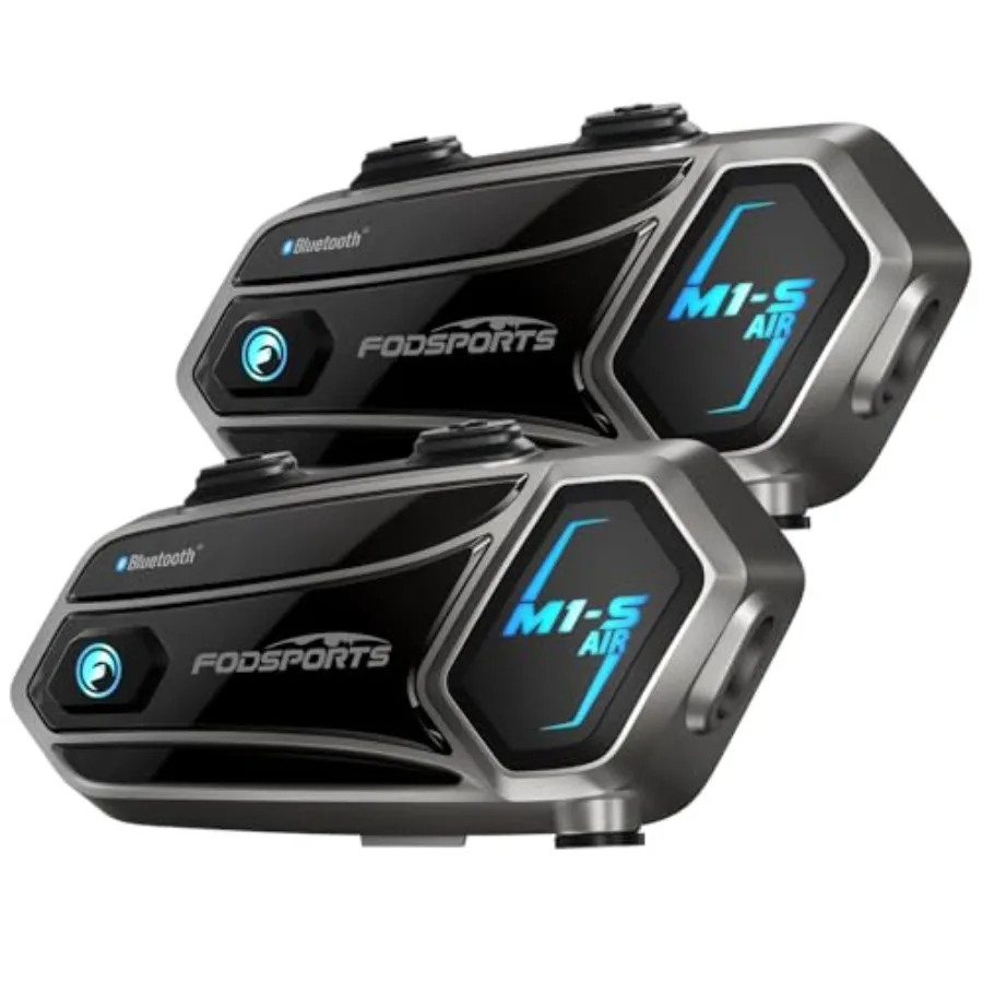 Motorcycle helmet intercom system for 4 riders, ABS plastic, matte black, Bluetooth 5.0 with 1000 m range, music sharing, quick
Motorcycle helmet intercom system for 4 riders, ABS plastic, matte black, Bluetooth 5.0 with 1000 m range, music sharing, quick