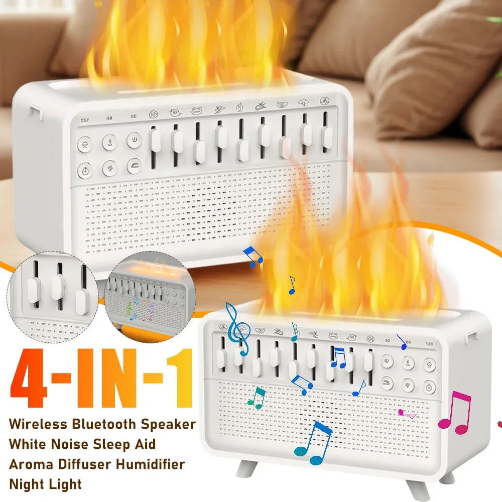 4-in-1 Portable Bluetooth HiFi Speaker White Noise Sleep Aid LED Night Light 8 Group Nature Sound Diffuser Humidifier Machine
4-in-1 Portable Bluetooth HiFi Speaker White Noise Sleep Aid LED Night Light 8 Group Nature Sound Diffuser Humidifier Machine