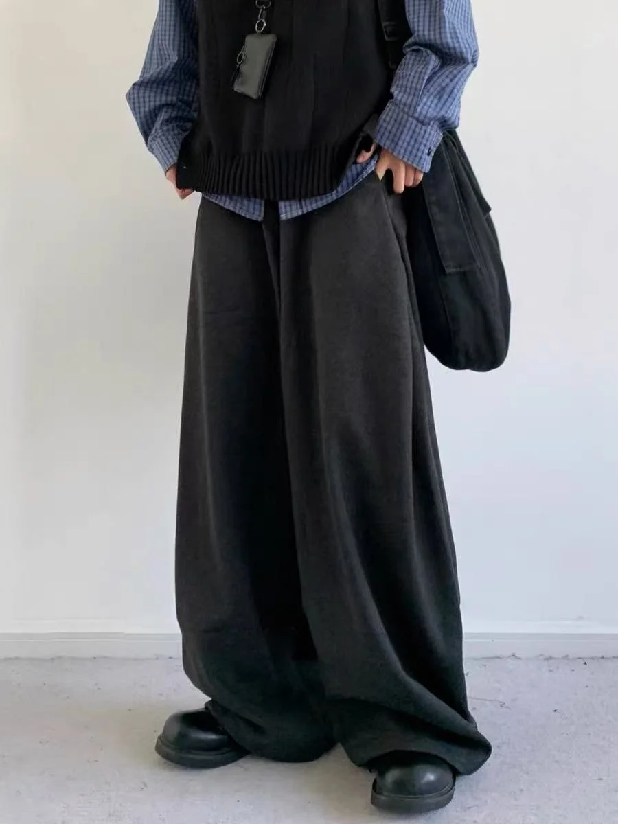 Retro Japanese Sle Wide Leg Knife Long Pants Men Women Autumn Winter New Loose Pure Color Versatile Trousers Trendy
Retro Japanese Sle Wide Leg Knife Long Pants Men Women Autumn Winter New Loose Pure Color Versatile Trousers Trendy