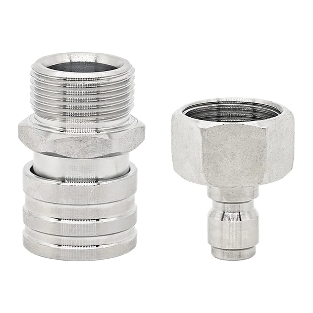 Stainless Steel 1/4 Inch Quick Connect Fitting For M22*1.5 High Pressure Washer Hose Adapter Car Cleaning Tool Pipe Fixture
Stainless Steel 1/4 Inch Quick Connect Fitting For M22*1.5 High Pressure Washer Hose Adapter Car Cleaning Tool Pipe Fixture