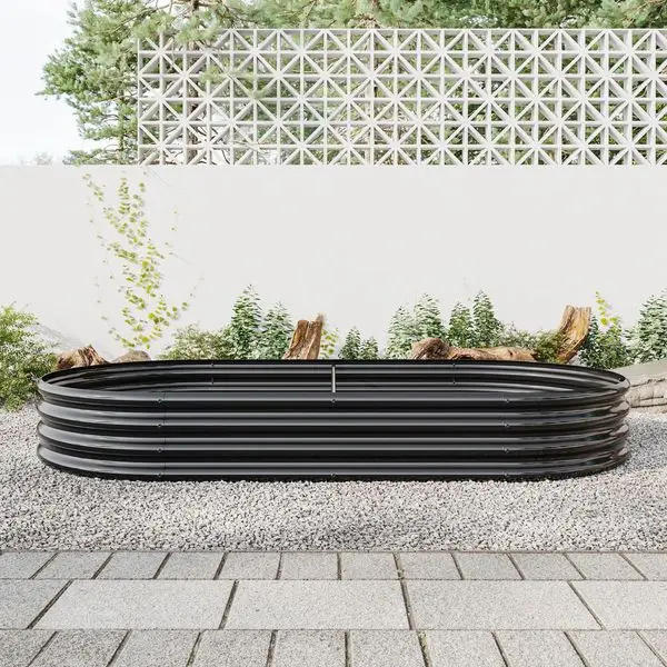 Raised Garden Bed Outdoor, Oval Large Metal Raised Planter Bed for for Plants, Vegetables, and Flowers - Black
Raised Garden Bed Outdoor, Oval Large Metal Raised Planter Bed for for Plants, Vegetables, and Flowers - Black