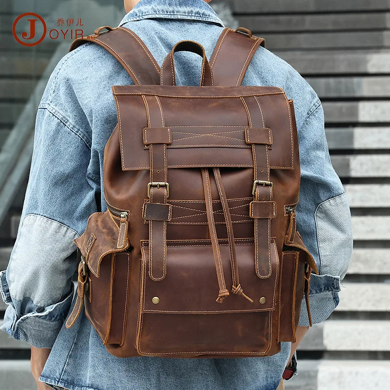 Large-capacity Crazy Horse Leather Shoulder Men's 17-inch Computer Bag Leather Leisure Travel Backpack Business Commuter Advance
Large-capacity Crazy Horse Leather Shoulder Men's 17-inch Computer Bag Leather Leisure Travel Backpack Business Commuter Advance
