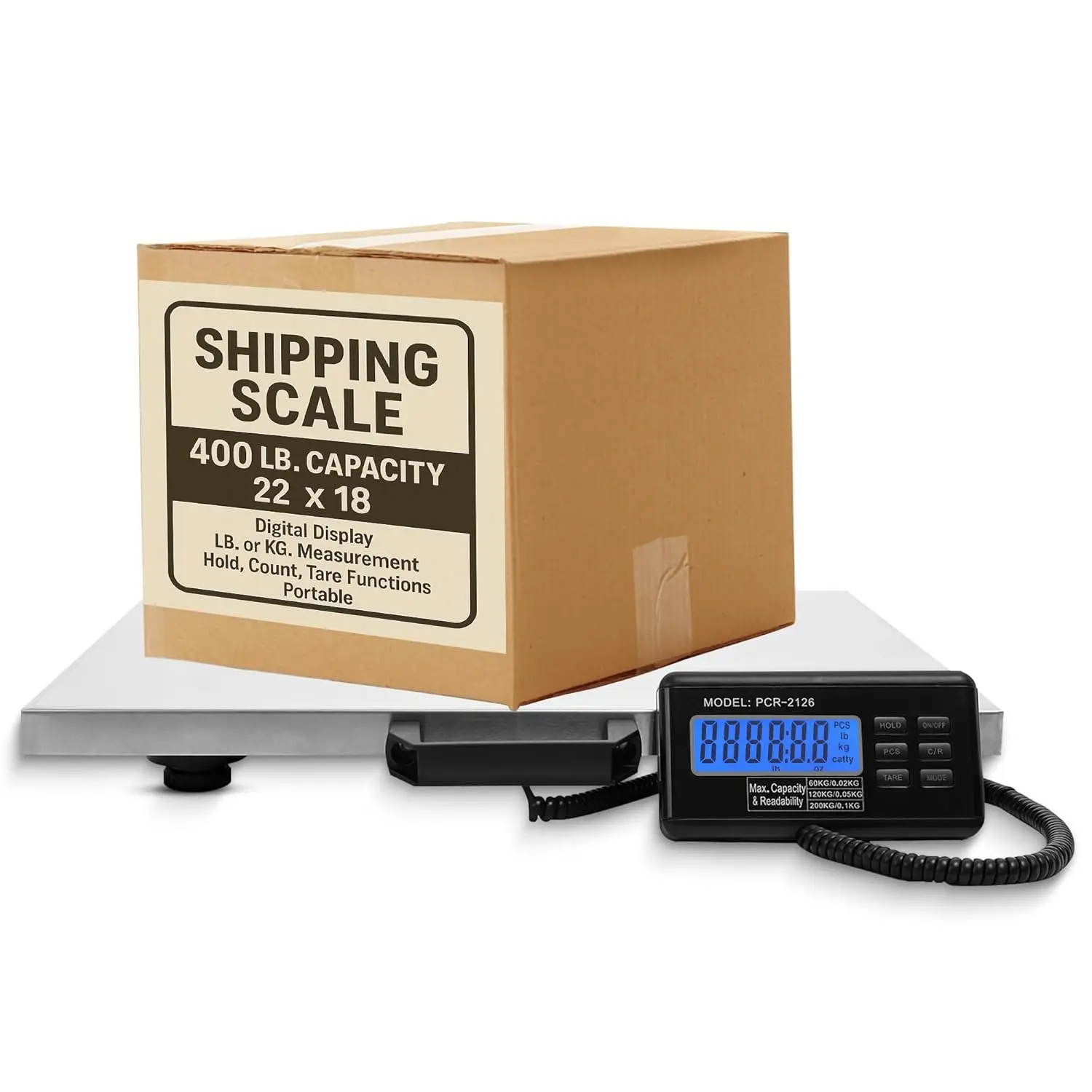 Heavy Duty Digital Shipping Scale 400lb Capacity, Large Platform for Luggage Packages Postal Commercial Use
Heavy Duty Digital Shipping Scale 400lb Capacity, Large Platform for Luggage Packages Postal Commercial Use