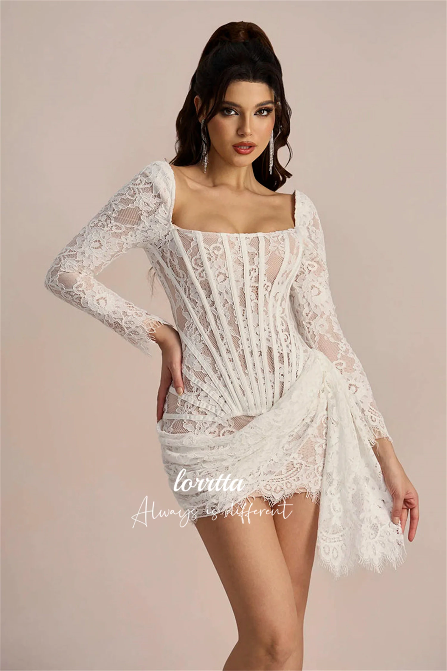 Lorrtta Customized Lace Fabric Elegant Women's Dresses for Wedding Party Special Occasion Dress Short Skirt cocktail dresses
Lorrtta Customized Lace Fabric Elegant Women's Dresses for Wedding Party Special Occasion Dress Short Skirt cocktail dresses