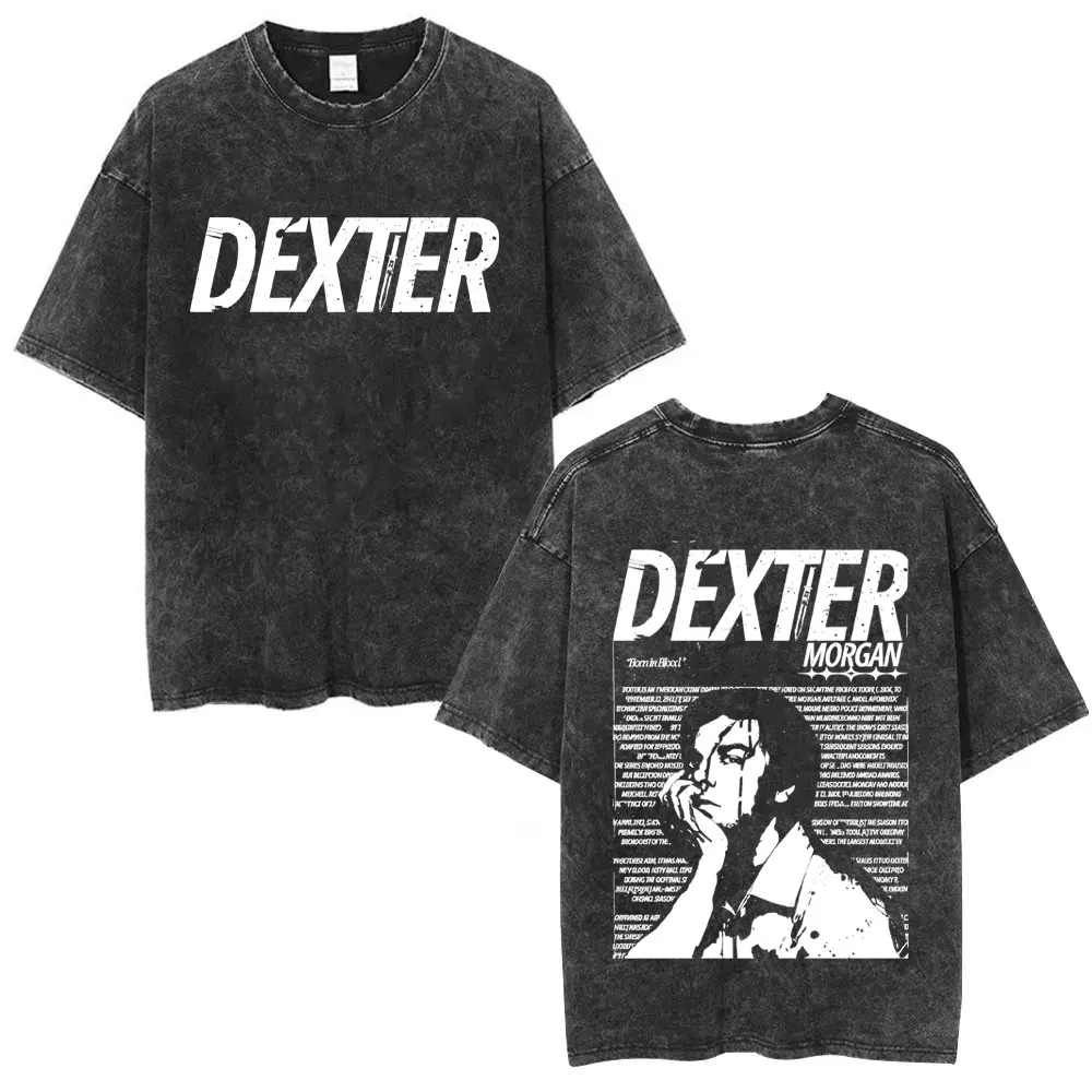Washed Vintage TV Play Dexter Morgan Face Graphic T-shirt Men Women Casual Cotton Oversized T Shirt Male Classic Gothic T-shirts
Washed Vintage TV Play Dexter Morgan Face Graphic T-shirt Men Women Casual Cotton Oversized T Shirt Male Classic Gothic T-shirts