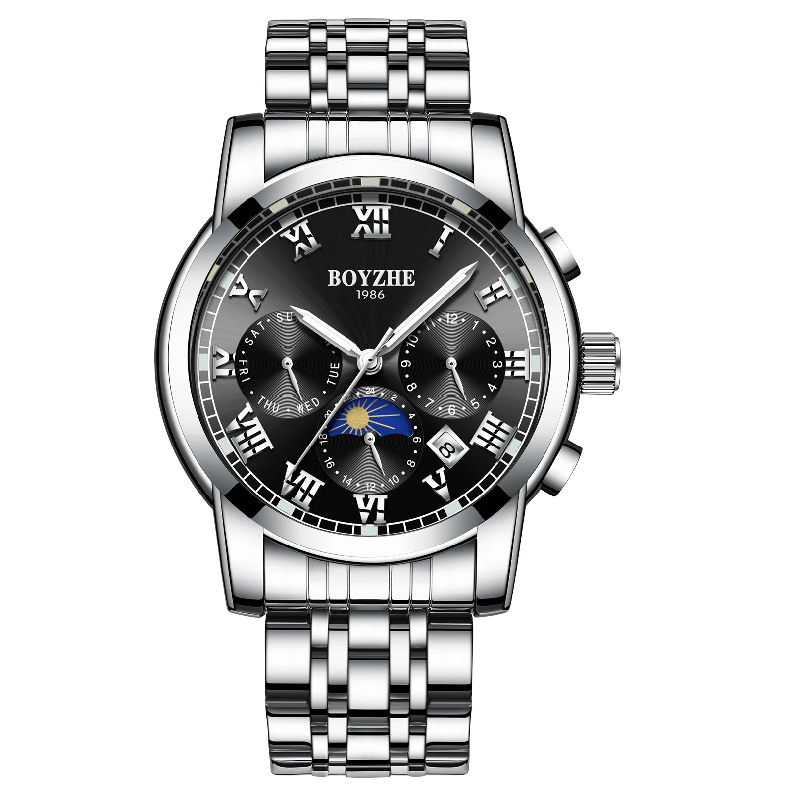 BOYZHE Japanese Movement Mechanical Watch Stainless Steel Men's Watch Simple Business Mechanical Watch WL001-2
BOYZHE Japanese Movement Mechanical Watch Stainless Steel Men's Watch Simple Business Mechanical Watch WL001-2