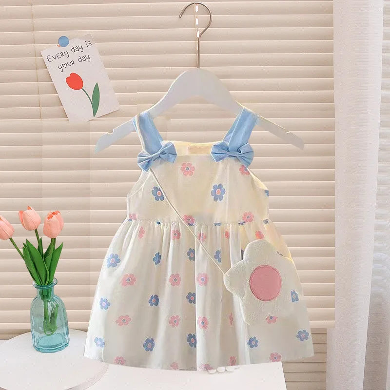 Summer Baby Girls' Dress New 2 Pieces/Set Free Cute Bag Kids Fresh Floral Flower Bow Strap Daily Thin Sleeveless Vest Girl Dress
Summer Baby Girls' Dress New 2 Pieces/Set Free Cute Bag Kids Fresh Floral Flower Bow Strap Daily Thin Sleeveless Vest Girl Dress