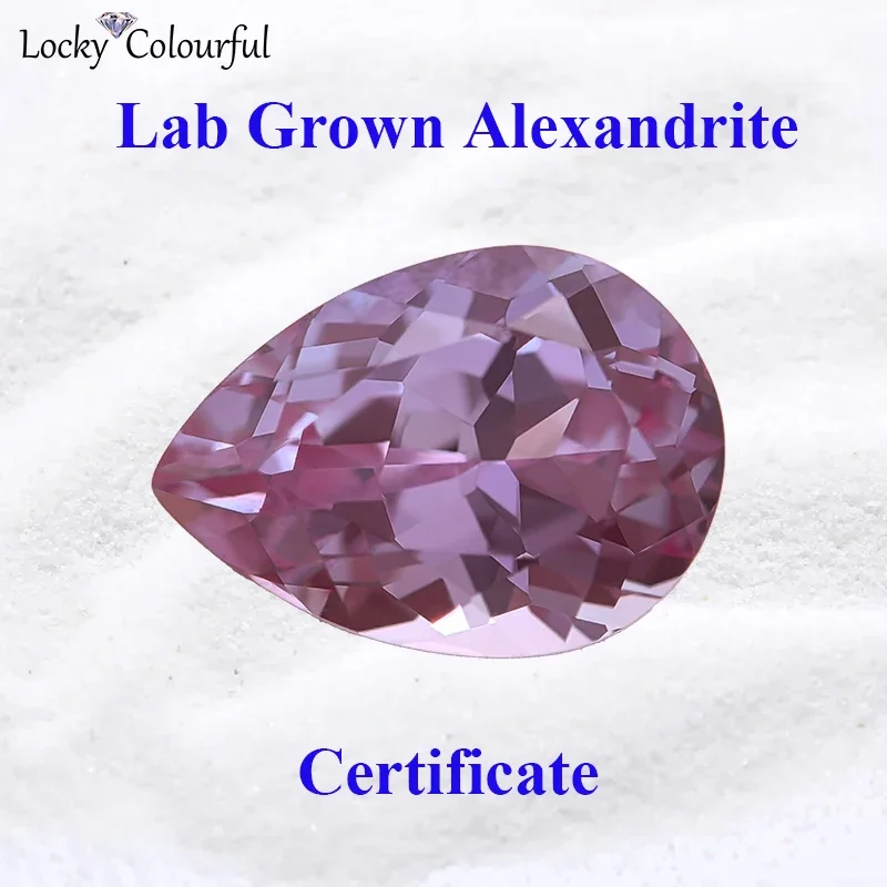 Lab Grown Alexandrite Stone Purple Color Pear Shape Charms Beads for Diy Jewelry Making Materials Selectable AGL Certificate
Lab Grown Alexandrite Stone Purple Color Pear Shape Charms Beads for Diy Jewelry Making Materials Selectable AGL Certificate