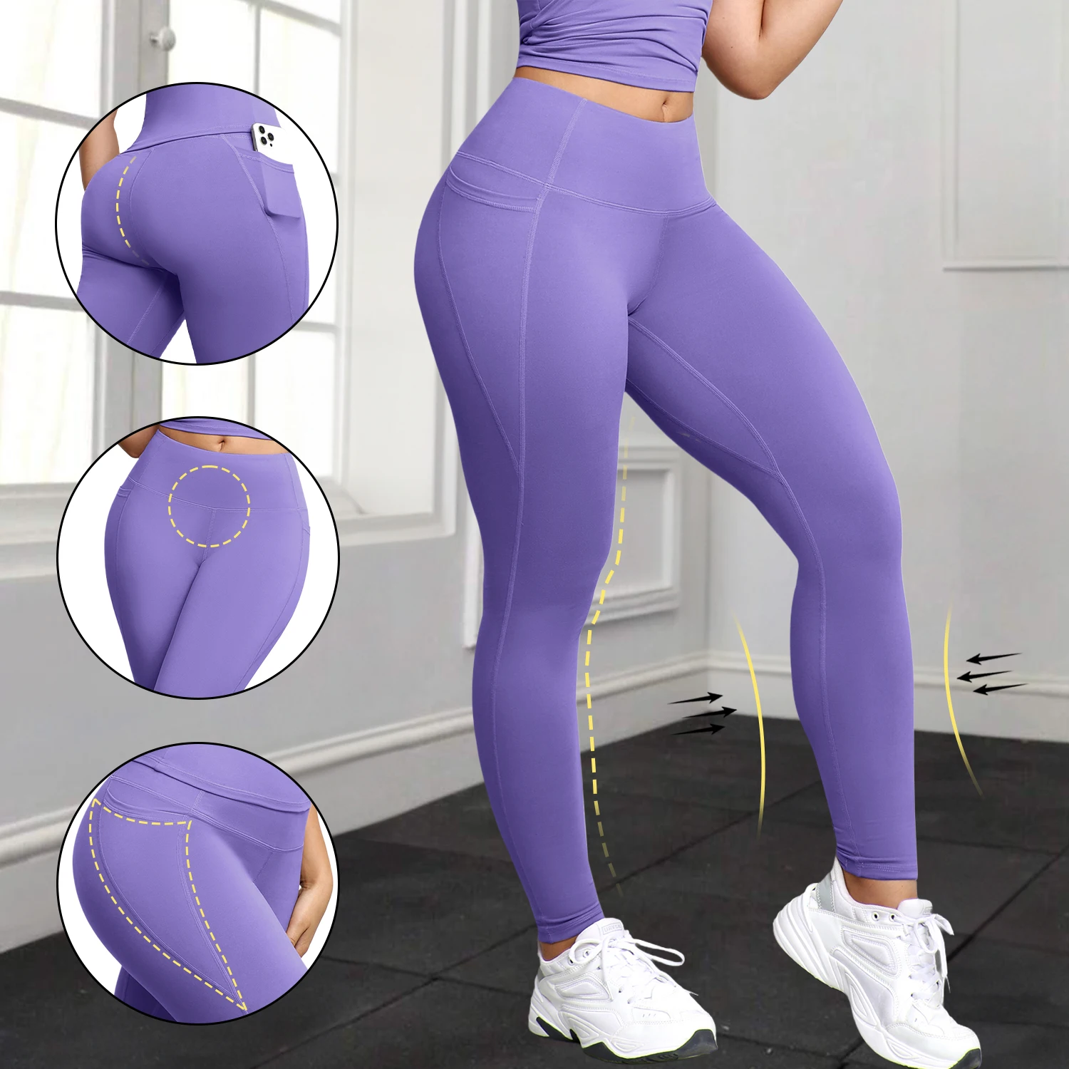 Leggings with Pockets for Women High Waist Tummy Control Workout Gym Yoga Pants Stretch Workout Running Fitness Casual Leggings
Leggings with Pockets for Women High Waist Tummy Control Workout Gym Yoga Pants Stretch Workout Running Fitness Casual Leggings