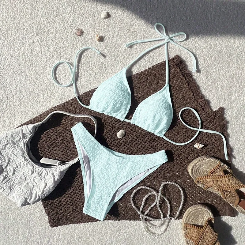 2026 Halter Tie Side Hollow Out Smocked Bikini Women Swimsuit Female Swimwear Two Pieces Bikini Set Swim Bathing Suit Beach Wear
2026 Halter Tie Side Hollow Out Smocked Bikini Women Swimsuit Female Swimwear Two Pieces Bikini Set Swim Bathing Suit Beach Wear