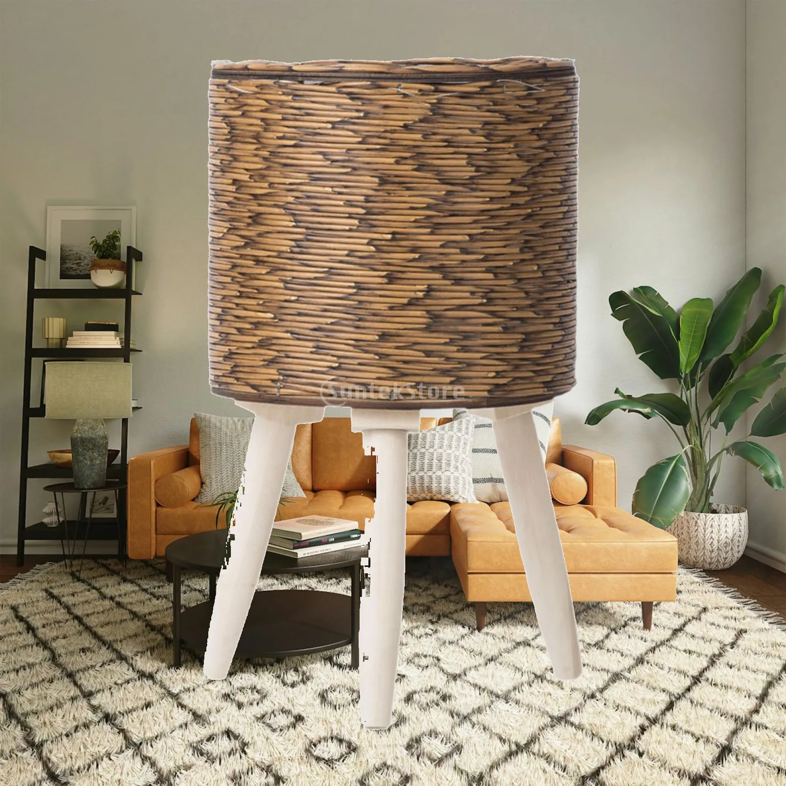 Woven Basket for Plant with Legs Flower Pot with Wooden Legs Display Plant Pot for Balcony Living Room Office Restaurant Cafe
Woven Basket for Plant with Legs Flower Pot with Wooden Legs Display Plant Pot for Balcony Living Room Office Restaurant Cafe