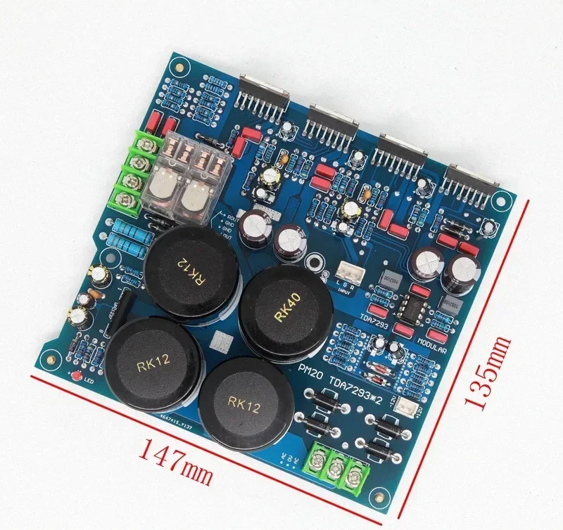 LK140 Circuit TDA7293 Parallel 130W+130W 2.0 Channel Stereo HiFi Fever Audio Amplifier Board
LK140 Circuit TDA7293 Parallel 130W+130W 2.0 Channel Stereo HiFi Fever Audio Amplifier Board
