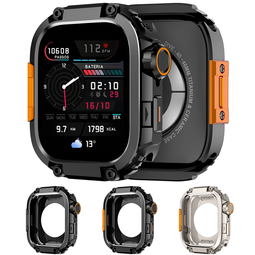 Металлический + поликарбонатный чехол для Apple Watch 11 46 мм, роскошный защитный бампер-рамка для iWatch Series 10 46 мм, аксессуары для смарт-часов, новинка
Металлический + поликарбонатный чехол для Apple Watch 11 46 мм, роскошный защитный бампер-рамка для iWatch Series 10 46 мм, аксессуары для смарт-часов, новинка