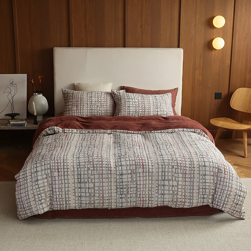 Light luxury high-end cotton simple yarn-dyed jacquard four-piece set - cotton velvet
Light luxury high-end cotton simple yarn-dyed jacquard four-piece set - cotton velvet
