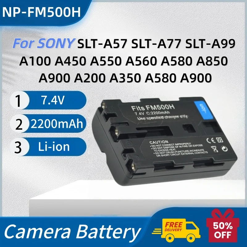 NP-FM500H Camera Battery 7.4V 2200mAh for SONY SLT-A57 SLT-A77 SLT-A99 A100 A450 A550 A560 A580 A850 A900 A200 A350 A580 A900
NP-FM500H Camera Battery 7.4V 2200mAh for SONY SLT-A57 SLT-A77 SLT-A99 A100 A450 A550 A560 A580 A850 A900 A200 A350 A580 A900