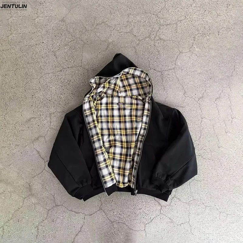 American Double-Sided Plaid Loose Zipper Hoodie Men Y2K New Harajuku Hip-Hop Gothic Couple Casual Joker Sweatshirt Street Wear
American Double-Sided Plaid Loose Zipper Hoodie Men Y2K New Harajuku Hip-Hop Gothic Couple Casual Joker Sweatshirt Street Wear