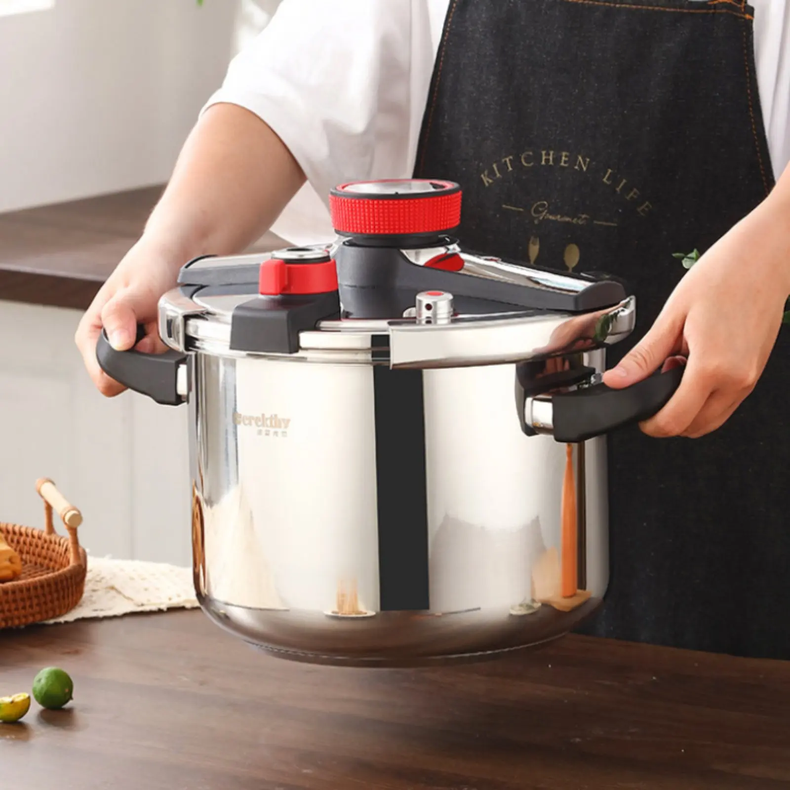 Stainless Steel Pressure Pot Large Capacity Stainless Steel Pressure Pot Double Handle Stockpot Tri-Function Versatility
Stainless Steel Pressure Pot Large Capacity Stainless Steel Pressure Pot Double Handle Stockpot Tri-Function Versatility