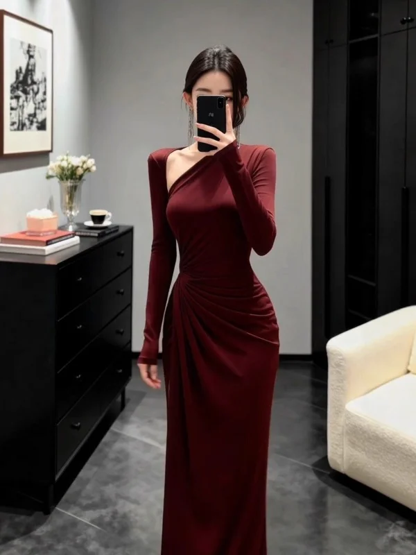 Cisas New Year Red Dr Women's Autumn Winter Slim Fit High Waist Gored Skirt Long Sve Casual Par Dr
Cisas New Year Red Dr Women's Autumn Winter Slim Fit High Waist Gored Skirt Long Sve Casual Par Dr