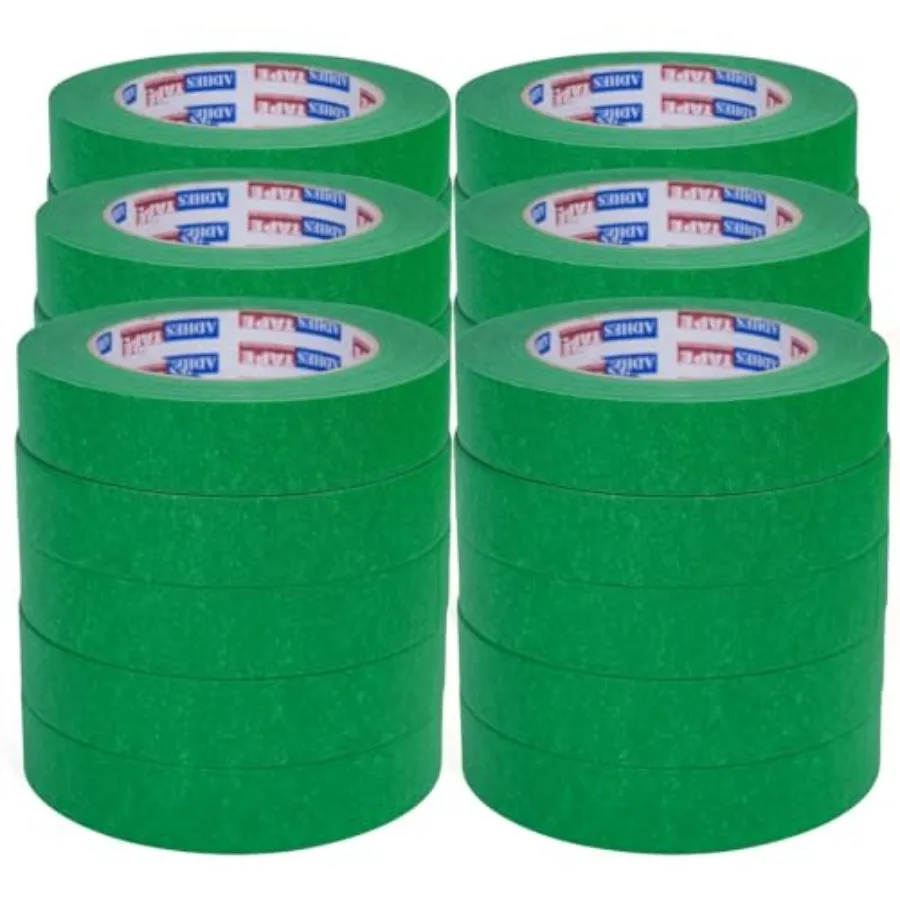 ADHES Green Masking Tape 1.2 Inch x Yards, Rolls UV Resistant No Residue Painters Tape, Multi-Surface Automotive Masking Tape f
ADHES Green Masking Tape 1.2 Inch x Yards, Rolls UV Resistant No Residue Painters Tape, Multi-Surface Automotive Masking Tape f