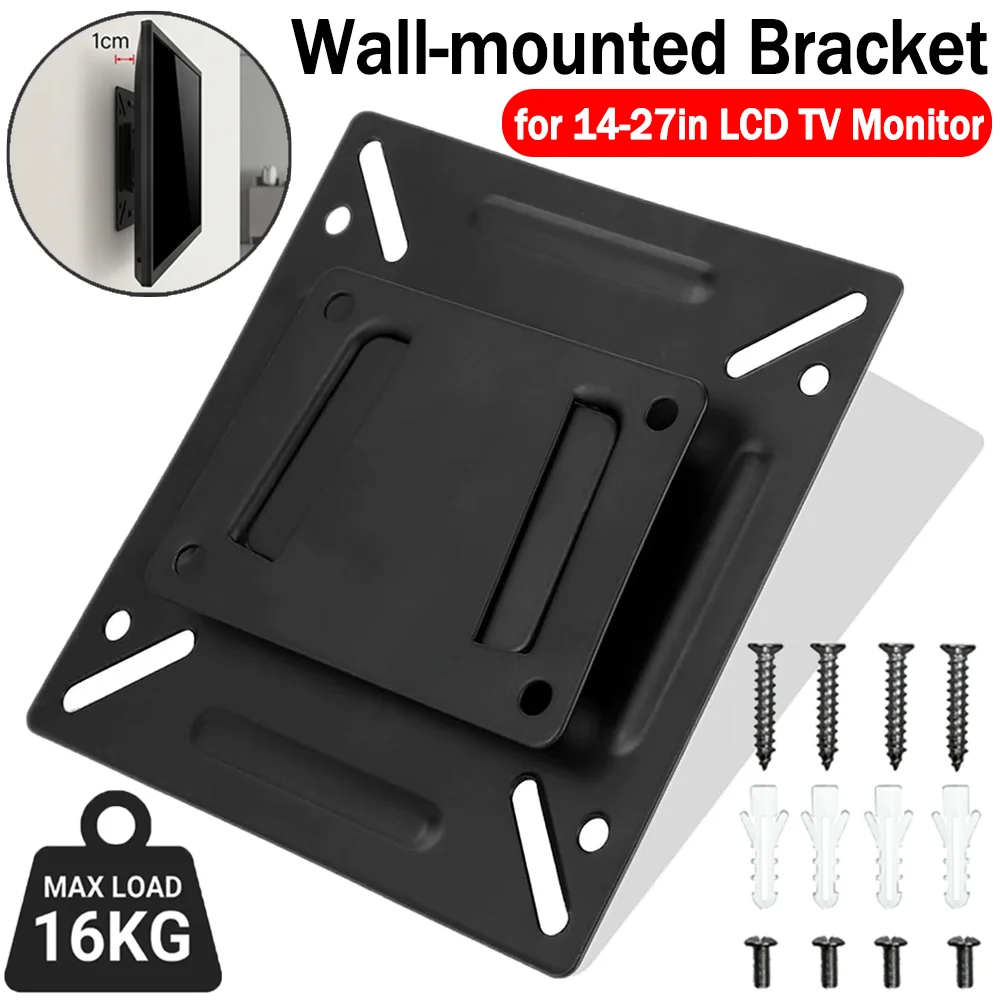 For 14-27inch LCD TV Monitor Universal Metal Wall-mounted Bracket Fixed Flat Panel LCD LED Monitor Stand Snap Fastener TV Holder
For 14-27inch LCD TV Monitor Universal Metal Wall-mounted Bracket Fixed Flat Panel LCD LED Monitor Stand Snap Fastener TV Holder