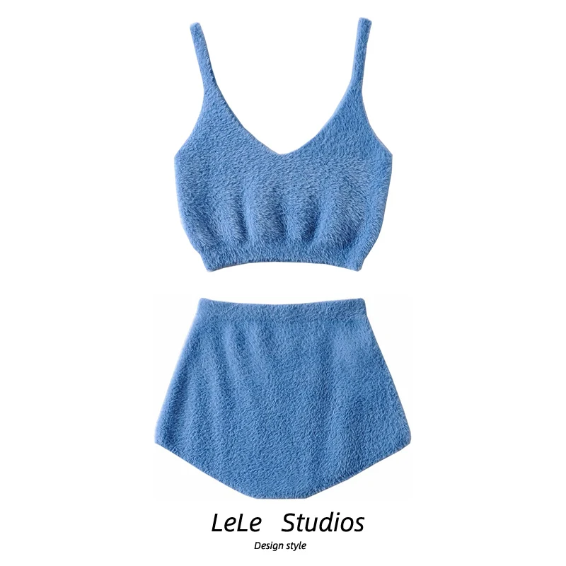 Sweet Girl Furry V-ne Knitted ort Pants High Waist Slim Fit Faion Set Student orm Work orm Summer Collection
Sweet Girl Furry V-ne Knitted ort Pants High Waist Slim Fit Faion Set Student orm Work orm Summer Collection