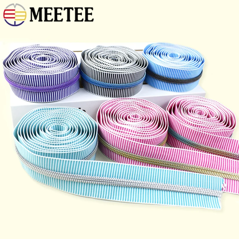 1-5M Meetee 5# Stripe Zipper Tape Nylon Coil Roll Zip Sewing Bag Clothes Garment By Meter Closure Zips Repair Kit DIY Accessory
1-5M Meetee 5# Stripe Zipper Tape Nylon Coil Roll Zip Sewing Bag Clothes Garment By Meter Closure Zips Repair Kit DIY Accessory