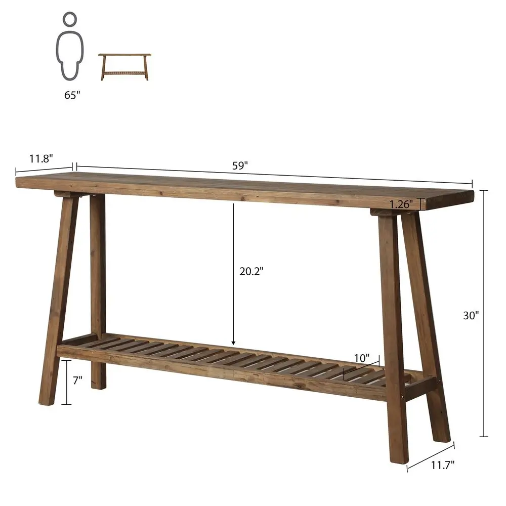 Solid Wood Console Table, 59 Long Farmhouse Entryway Tables, Rectangular Couch Table Behind Sofa, 2 Tiers Accent Tables for Hal
Solid Wood Console Table, 59 Long Farmhouse Entryway Tables, Rectangular Couch Table Behind Sofa, 2 Tiers Accent Tables for Hal