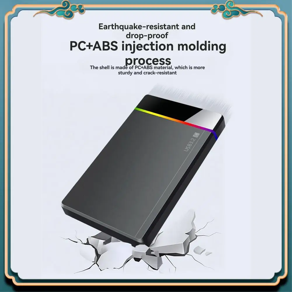 (New)-2.5 Inch Type-C RGB SSD/HDD Enclosure, Tool-Free, SATA To USB3.2 Gen1 Interface, Quick 5Gbps Transfer Rate
(New)-2.5 Inch Type-C RGB SSD/HDD Enclosure, Tool-Free, SATA To USB3.2 Gen1 Interface, Quick 5Gbps Transfer Rate