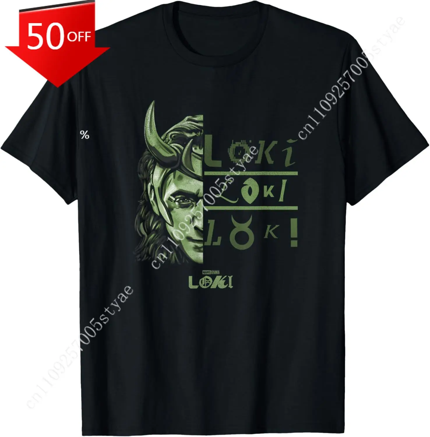 Marvel Loki Split Face Loki Logo Stack Mens Womens T-Shirt
Marvel Loki Split Face Loki Logo Stack Mens Womens T-Shirt
