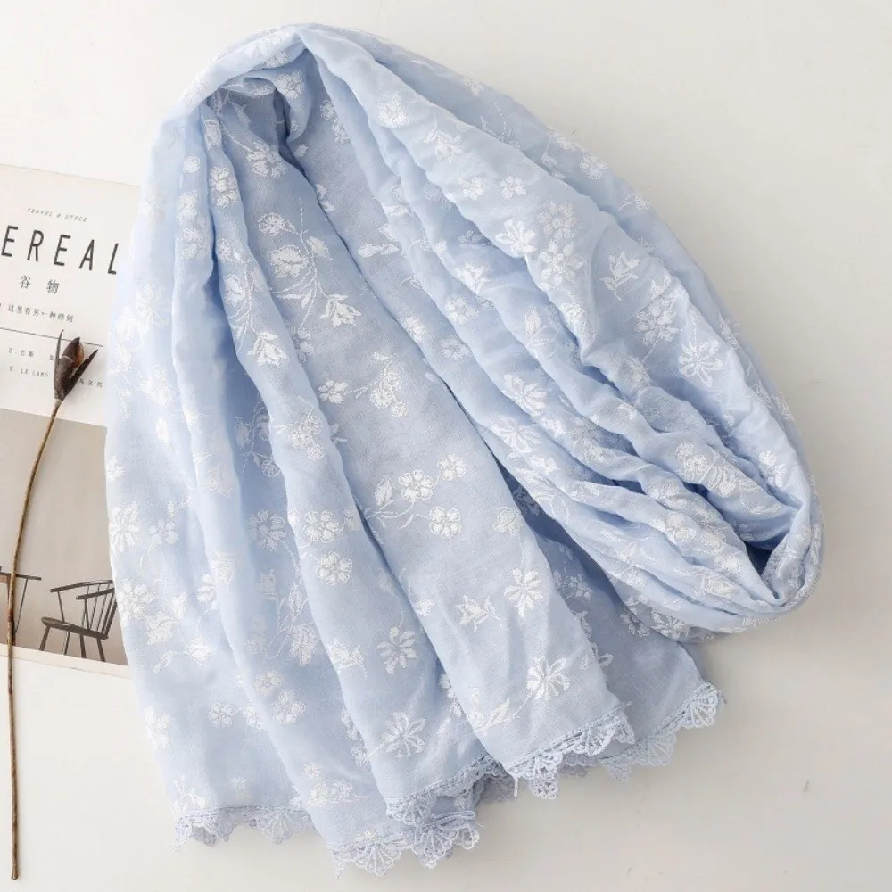 Literary Elegant Embroider Scarf Thin 180*90Cm Floral Scarf Floral Embroidery Plain Design Female Headscarf for Women
Literary Elegant Embroider Scarf Thin 180*90Cm Floral Scarf Floral Embroidery Plain Design Female Headscarf for Women