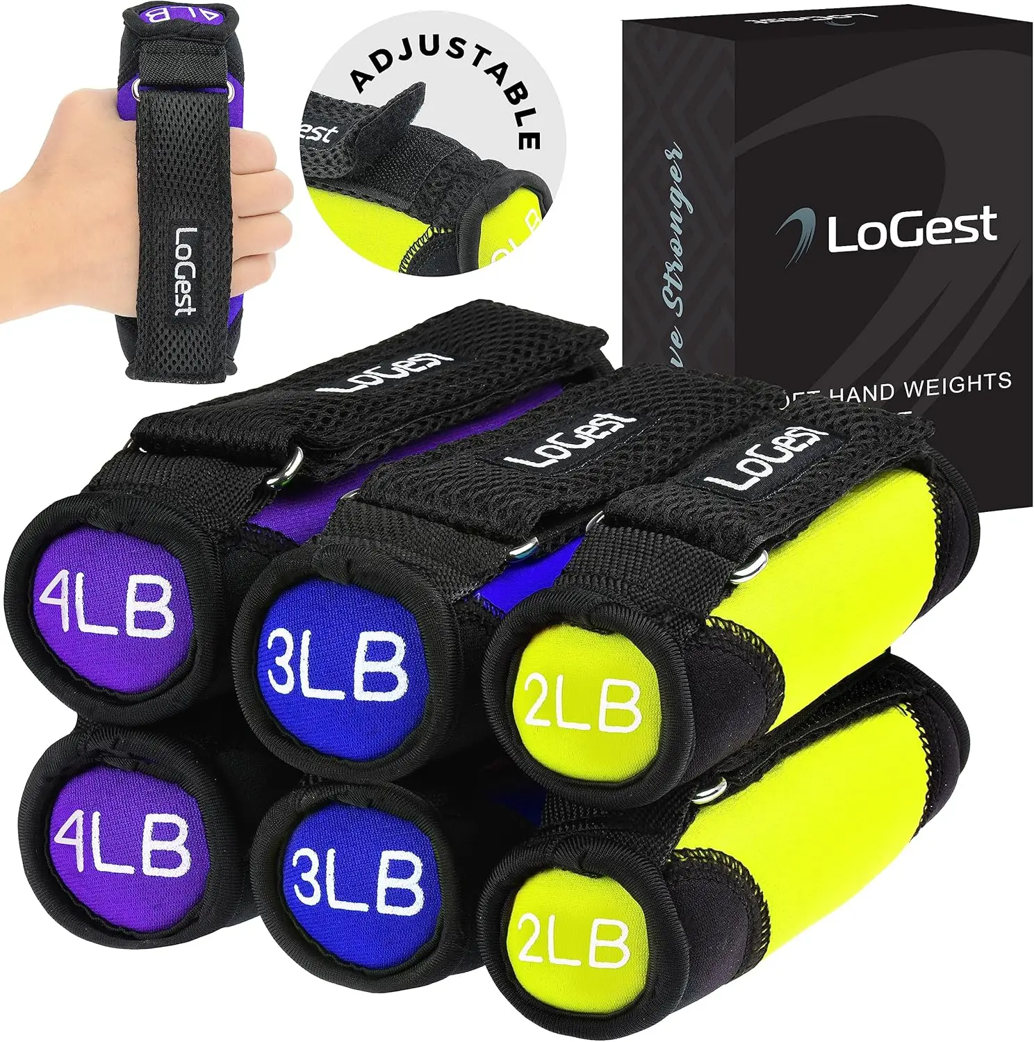 Adjustable Neoprene Dumbbells - 1LB to 4LB Set for Weight Training, Walking, Yoga
Adjustable Neoprene Dumbbells - 1LB to 4LB Set for Weight Training, Walking, Yoga