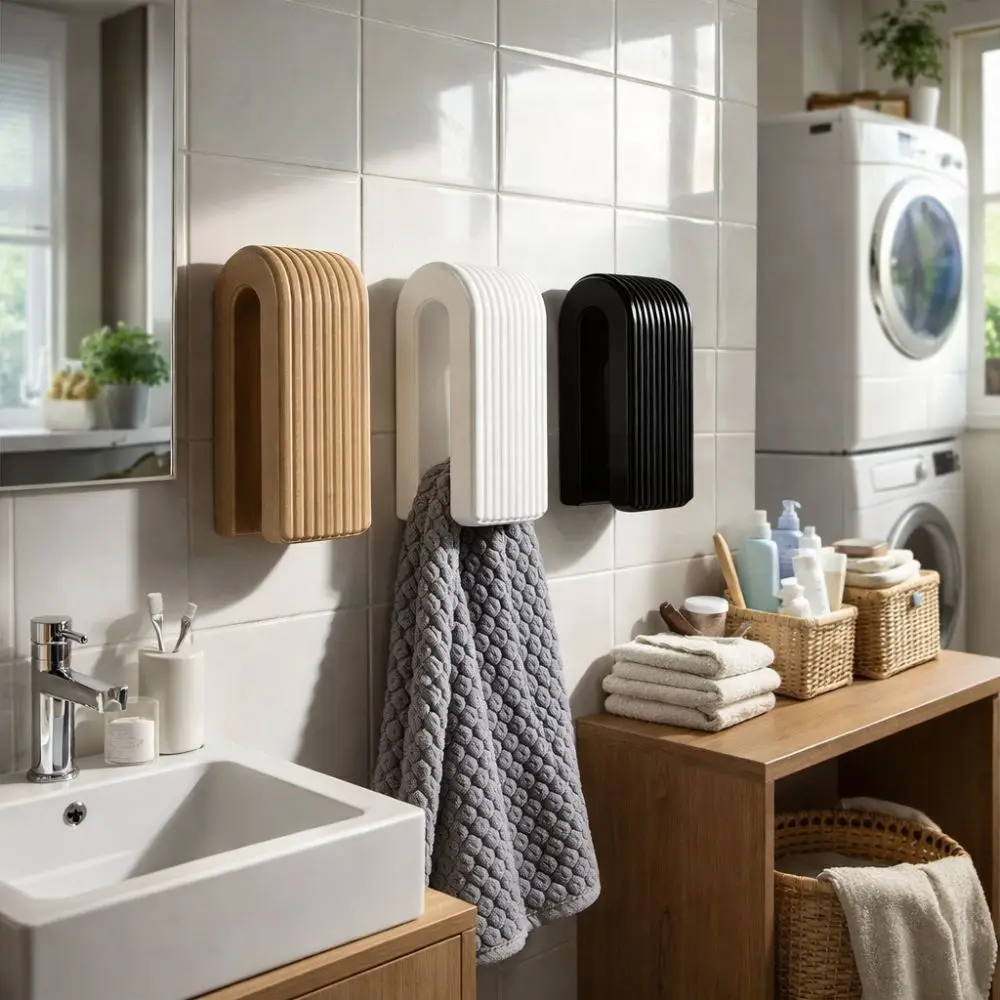 2 Pieces Strong Self Adhesive Auto-lock Towel Rack Plastic Space-saving Gravity Wall-mounted Hanger Practical Non Perforated
2 Pieces Strong Self Adhesive Auto-lock Towel Rack Plastic Space-saving Gravity Wall-mounted Hanger Practical Non Perforated