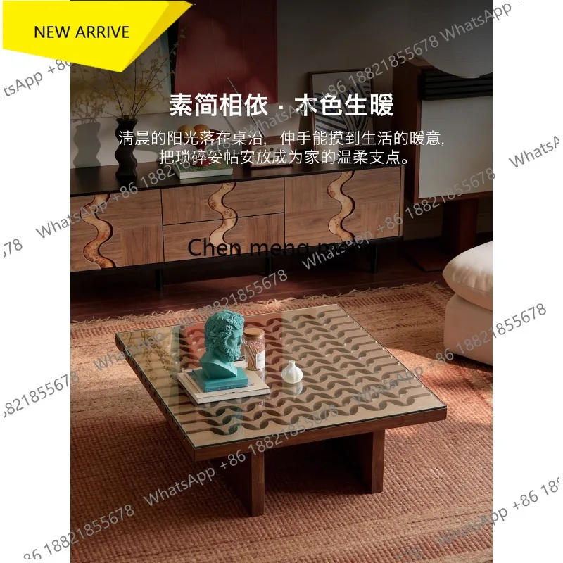 M178 Coffee table medieval black walnut living room designer glass coffee table square solid wood new
M178 Coffee table medieval black walnut living room designer glass coffee table square solid wood new