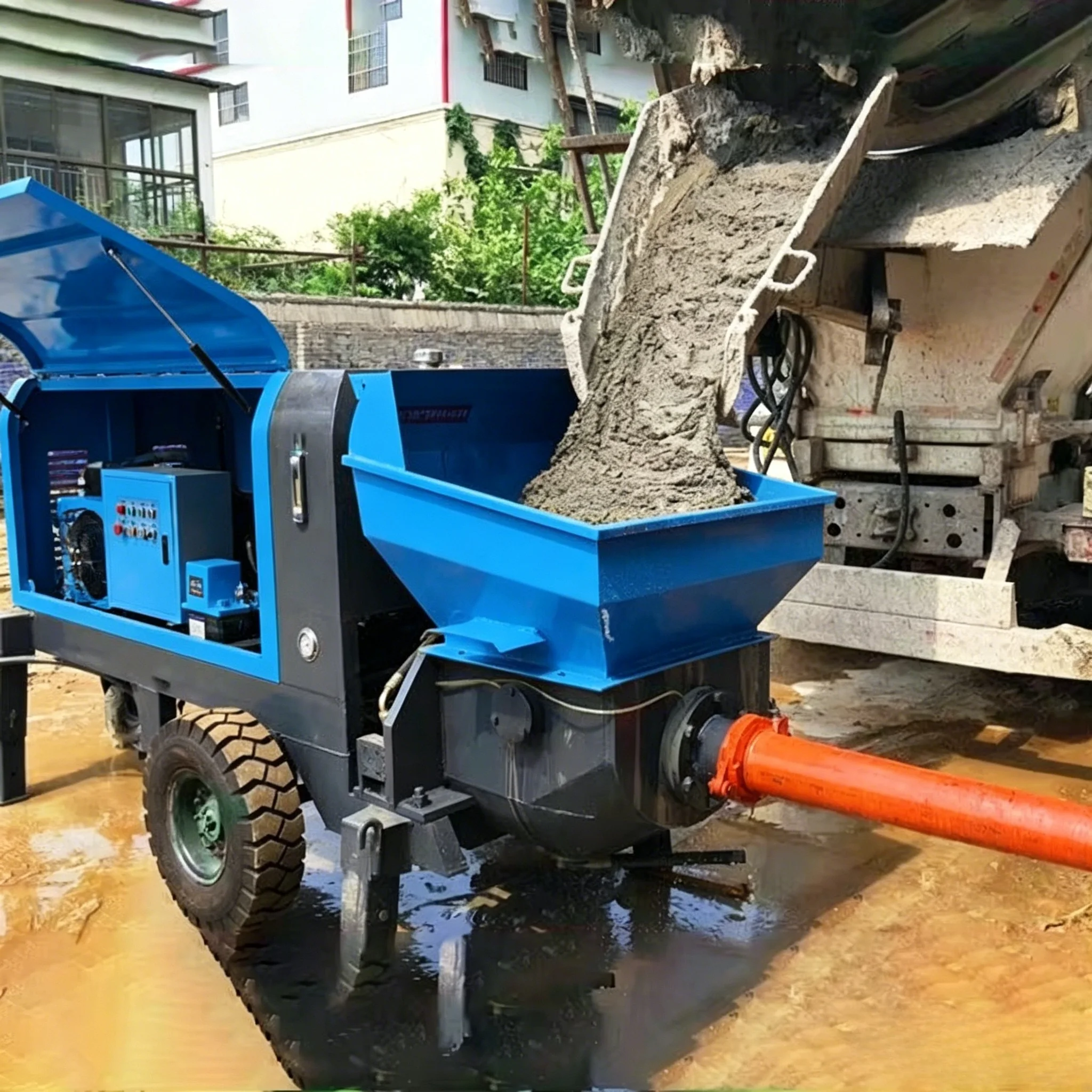 YG Concrete Pump Factory Sales Pump for Concrete High Pressure Concrete Pump Hose Cement Mixer Traielr Customized
YG Concrete Pump Factory Sales Pump for Concrete High Pressure Concrete Pump Hose Cement Mixer Traielr Customized