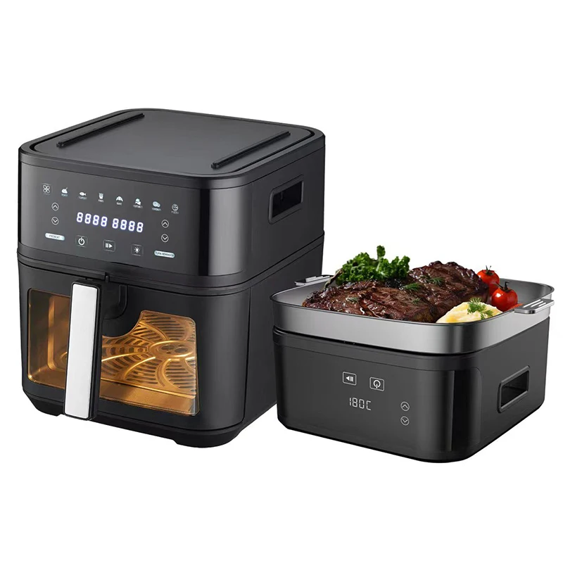 Frying Pot&Frying Tray With Non-Stick Coating 2 in 1 Air Fryer Grill 8l Display Touch Control Air Fryer Oven With Visible Window
Frying Pot&Frying Tray With Non-Stick Coating 2 in 1 Air Fryer Grill 8l Display Touch Control Air Fryer Oven With Visible Window