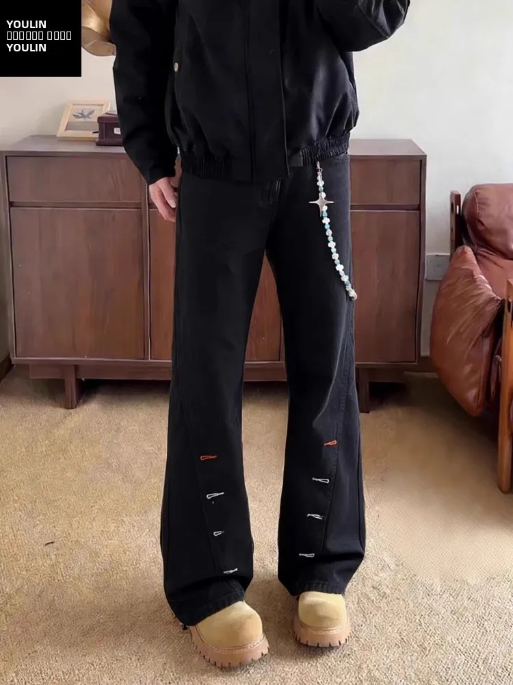 Bla Embroidered Flared Jeans Men's Autumn Winter American High Street Sle Straight Knife Pants Slimming Effect
Bla Embroidered Flared Jeans Men's Autumn Winter American High Street Sle Straight Knife Pants Slimming Effect