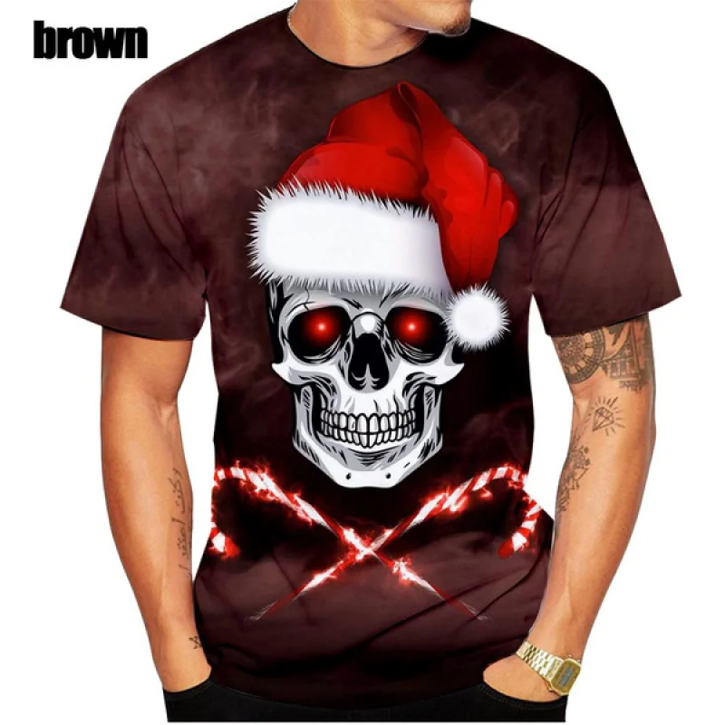 Novelty Gothic Skull Fashion Christmas 3d Print Tshirt Men and Women Universal Wear Casual T-shirt
Novelty Gothic Skull Fashion Christmas 3d Print Tshirt Men and Women Universal Wear Casual T-shirt