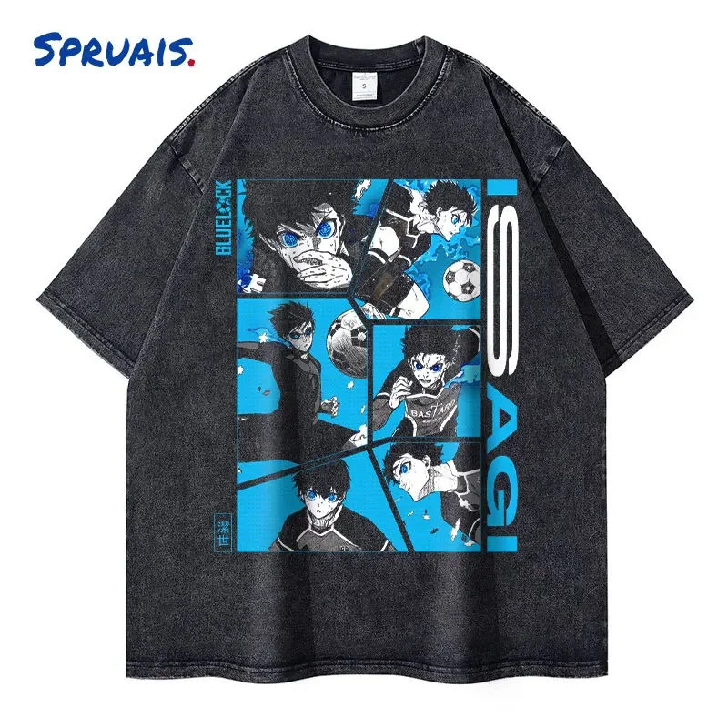 Anime T Shirts Manga Vintage Washed Isagi Yoichi T-shirt Bachira Seishirou Hyouma Oversized Streetwear Tops Tees Men 100% Cotton
Anime T Shirts Manga Vintage Washed Isagi Yoichi T-shirt Bachira Seishirou Hyouma Oversized Streetwear Tops Tees Men 100% Cotton