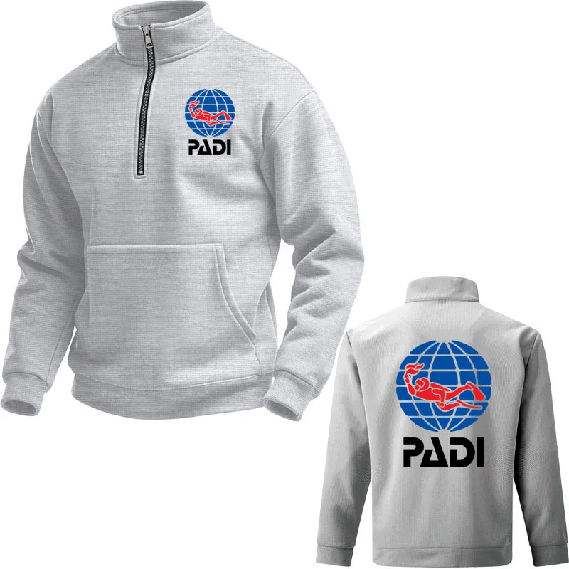 2025 Scuba Driver Padi Men's Solid Color Zipper Hoodies Loose and comfortable stand collar Pullover Casual Sweatshirts Tops
2025 Scuba Driver Padi Men's Solid Color Zipper Hoodies Loose and comfortable stand collar Pullover Casual Sweatshirts Tops