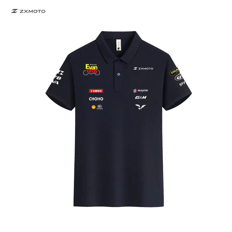 ZXMOTO Brand Men's Short-Sleeved T-Shirt Featuring Spring/Summer Emblem Letter Print Pure Color Simple Polo motorcycle racing
ZXMOTO Brand Men's Short-Sleeved T-Shirt Featuring Spring/Summer Emblem Letter Print Pure Color Simple Polo motorcycle racing