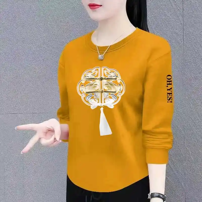 New National Style Long Sleeve T-Shirt for Women Middle-Aged And Elderly Fashionable Anti-Aging Chinese Style Top
New National Style Long Sleeve T-Shirt for Women Middle-Aged And Elderly Fashionable Anti-Aging Chinese Style Top