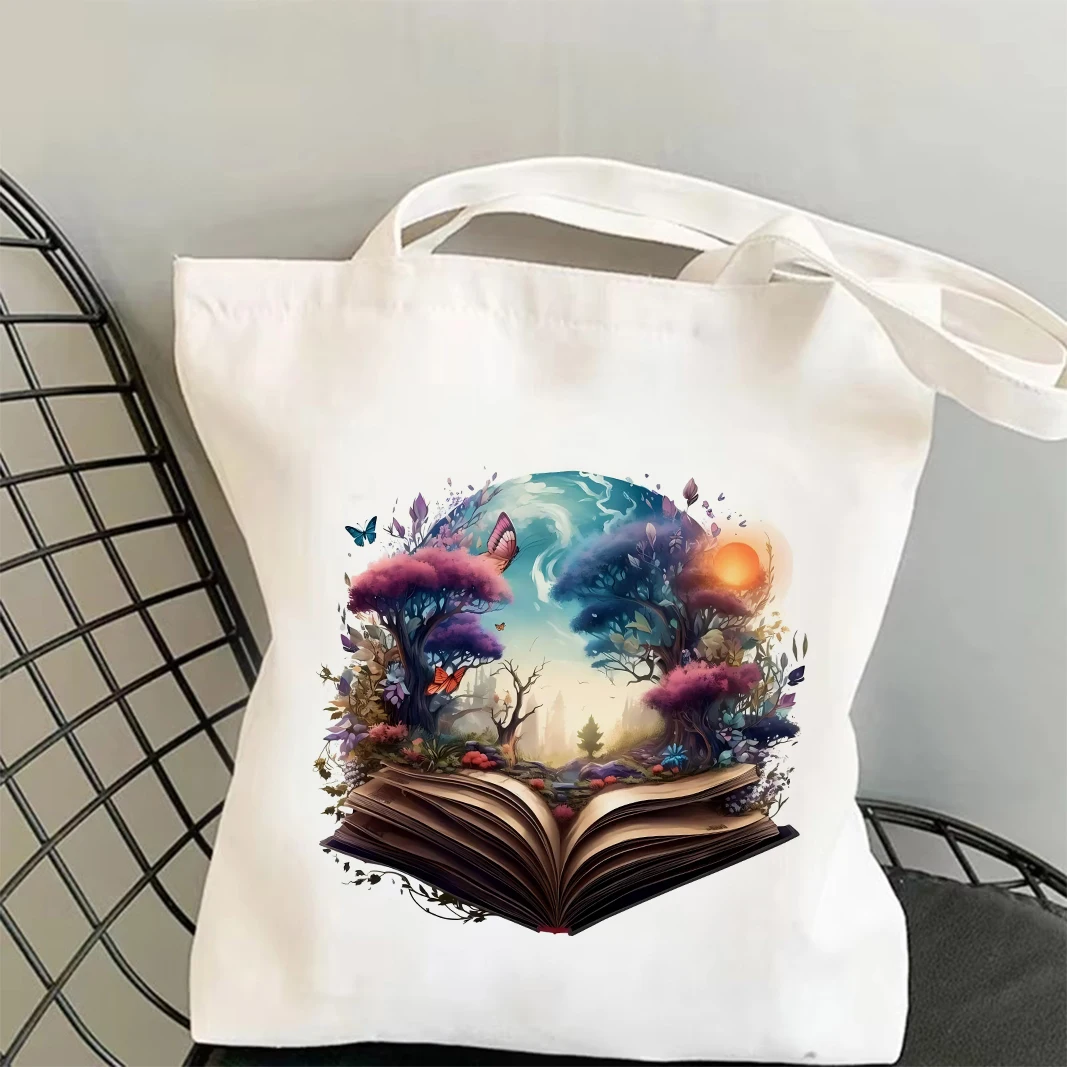 Magic Books Beautiful Forest Canvas Tote Bags for Women Cosmetic Bag Large Capacity Shopping Bags Shoulder Handbag Eco Handbags
Magic Books Beautiful Forest Canvas Tote Bags for Women Cosmetic Bag Large Capacity Shopping Bags Shoulder Handbag Eco Handbags