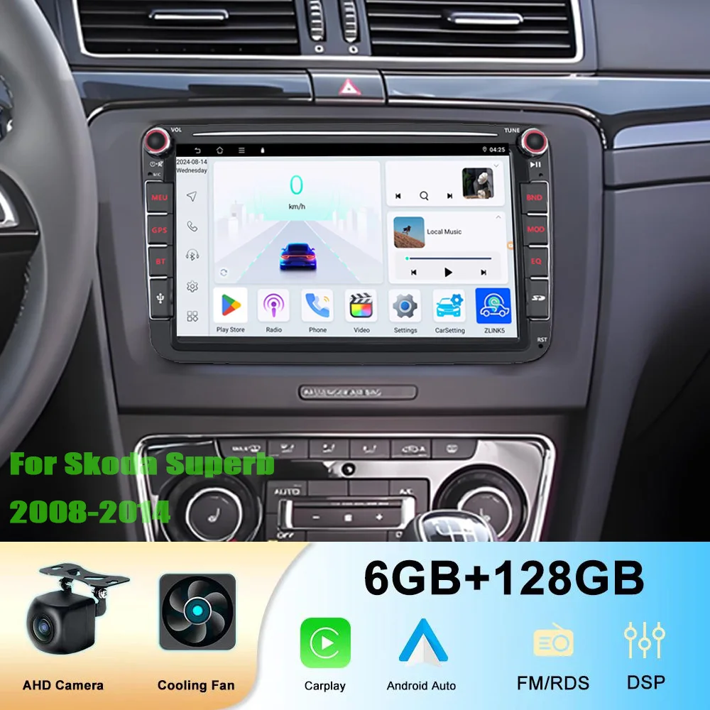 8" Car Radio For For Skoda Superb 2008-2014 Multimedia Video Player Stereo Audio Head Unit Carplay Wifi 2Din GPS Navigation 
8" Car Radio For For Skoda Superb 2008-2014 Multimedia Video Player Stereo Audio Head Unit Carplay Wifi 2Din GPS Navigation