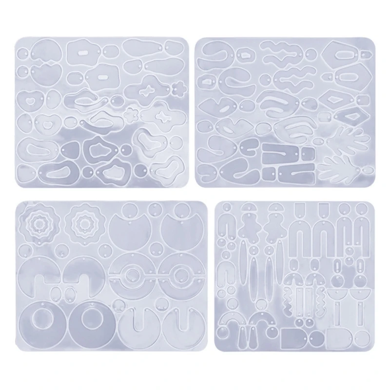 4Pcs Earrings Silicone Mold Ear Drops Crystal Epoxy Resin Mould Irregular DIY Dangle Ear Jewelry Making Tools for Party Dropship
4Pcs Earrings Silicone Mold Ear Drops Crystal Epoxy Resin Mould Irregular DIY Dangle Ear Jewelry Making Tools for Party Dropship