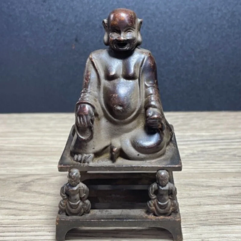 4" Old Chinese Tibetan Buddhism Copper Buddha Ding Maitreya Buddha Figurines
4" Old Chinese Tibetan Buddhism Copper Buddha Ding Maitreya Buddha Figurines