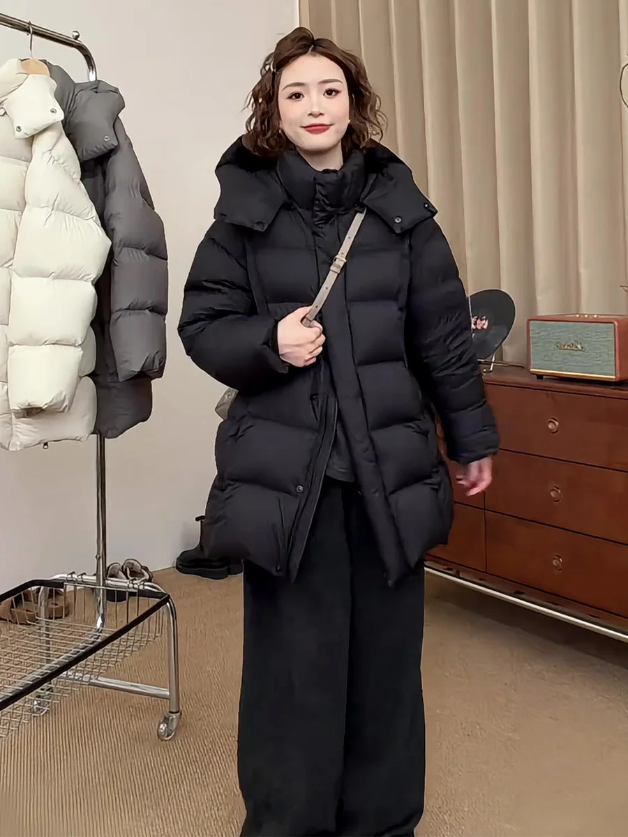 Женская утепленная зимняя куртка-пуховик средней длины с капюшоном, свободного кроя, для повседневной носки
Женская утепленная зимняя куртка-пуховик средней длины с капюшоном, свободного кроя, для повседневной носки