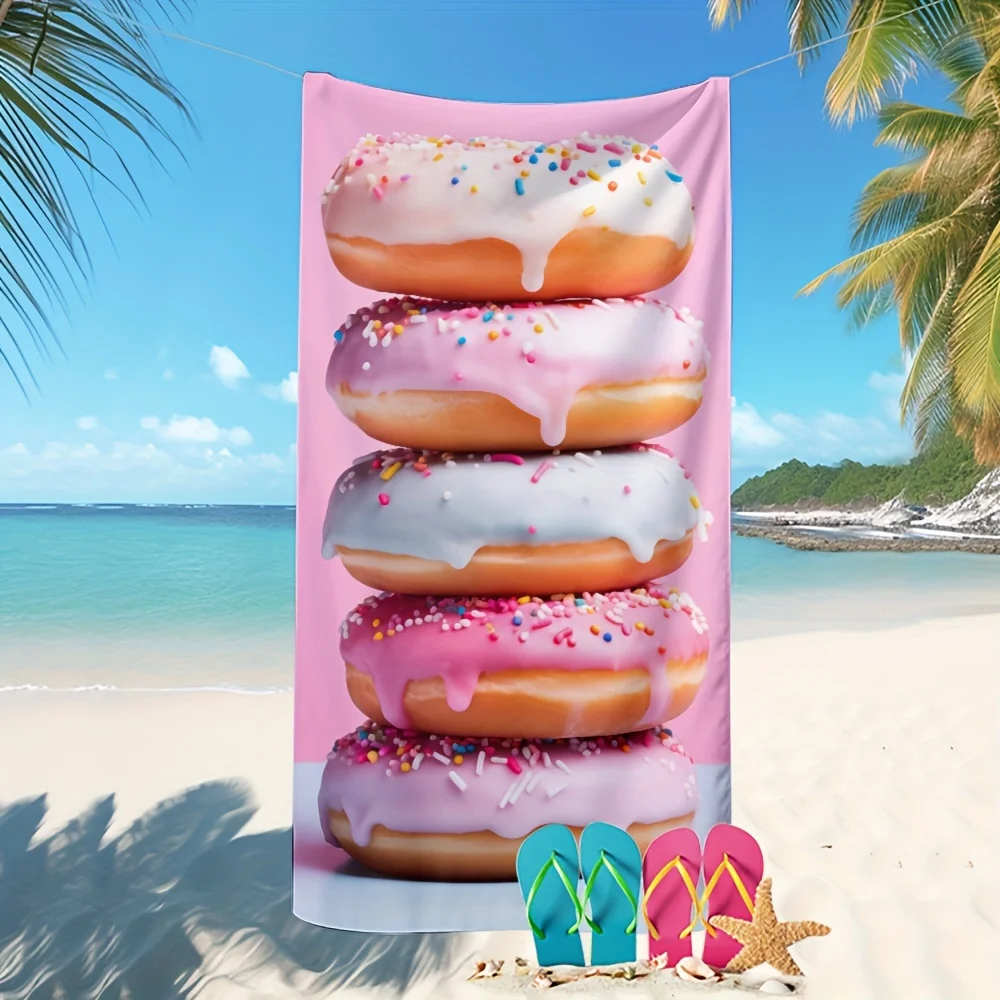 1pc Pink Donut Print Microfiber Beach Towel for Camping Travel Beach Swimming
1pc Pink Donut Print Microfiber Beach Towel for Camping Travel Beach Swimming