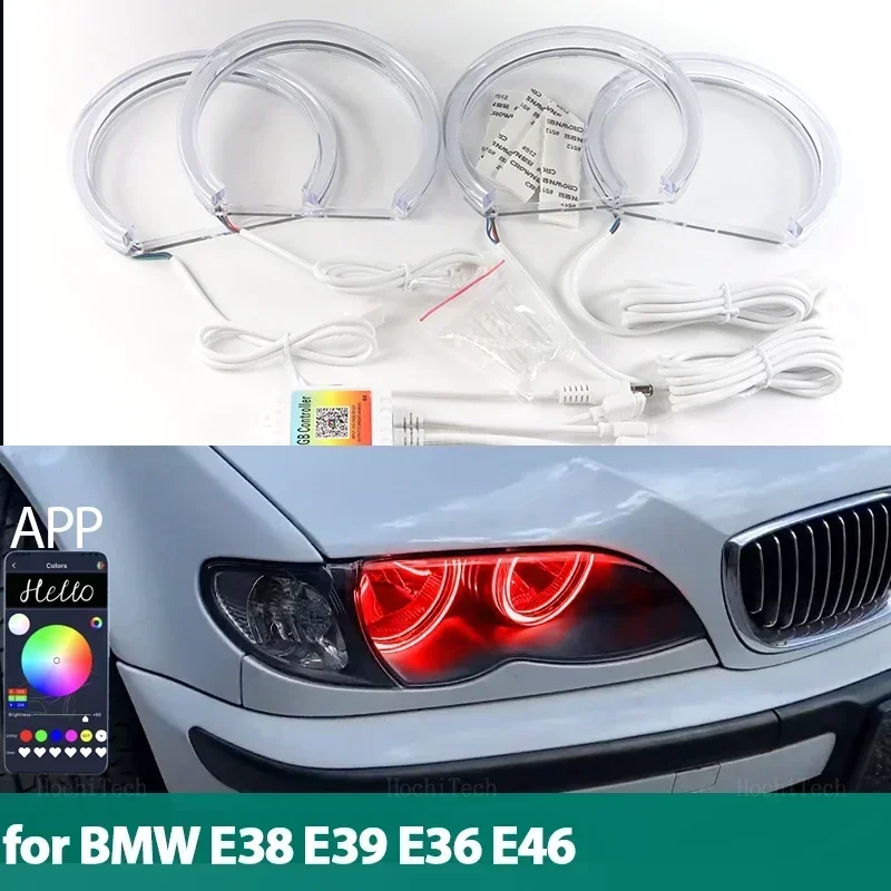 RGB разноцветные кольца дистанционного управления для телефона DRL LED Angel Eyes Kit для BMW E46 M3 E38 E39 E36 Фара дневного света Модернизация
RGB разноцветные кольца дистанционного управления для телефона DRL LED Angel Eyes Kit для BMW E46 M3 E38 E39 E36 Фара дневного света Модернизация