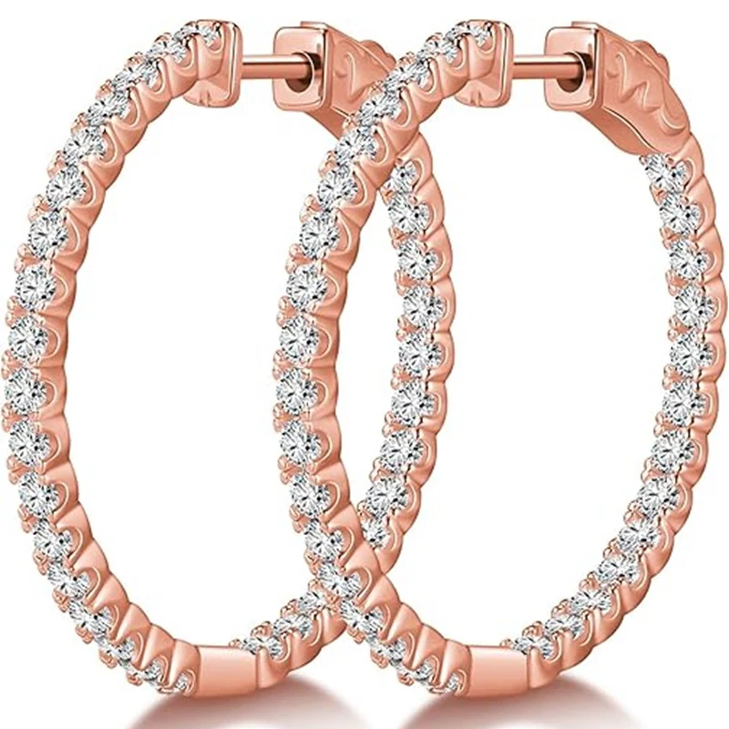 M-JAJA 30mm Moissanite Hoop Earrings for Women 18K Rose Gold Plated 925 Sterling Silver Diamond Earrings Party Fine Jewelry Gift
M-JAJA 30mm Moissanite Hoop Earrings for Women 18K Rose Gold Plated 925 Sterling Silver Diamond Earrings Party Fine Jewelry Gift